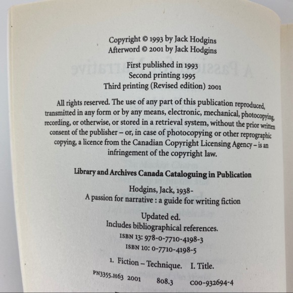 A Passion for Narrative A Guide for Writing Fiction by Jack Hodges - Paperback - Picture 6 of 8